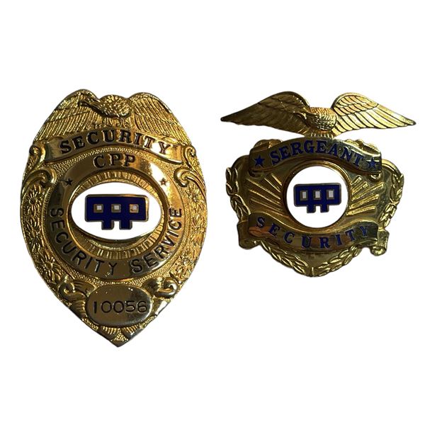 Lot of 2 CPP  Security Service Badge Lot