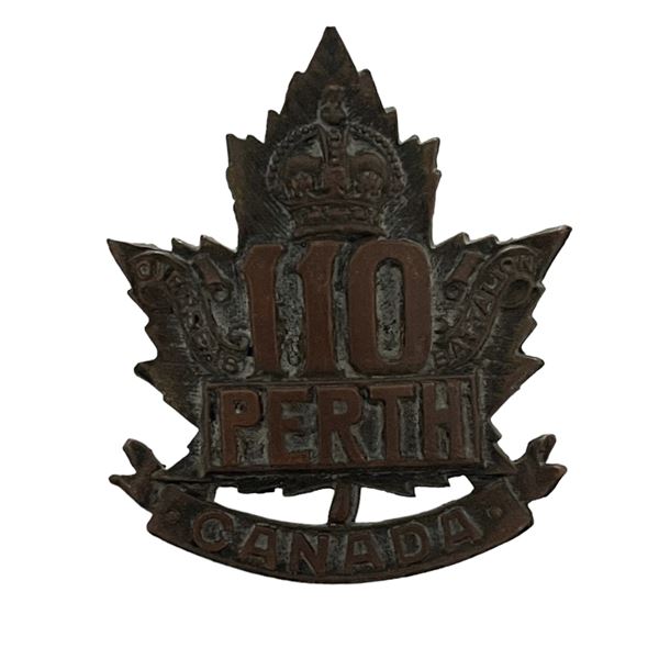 WW1 CEF 110th Battalion, Perth, Cap Badge