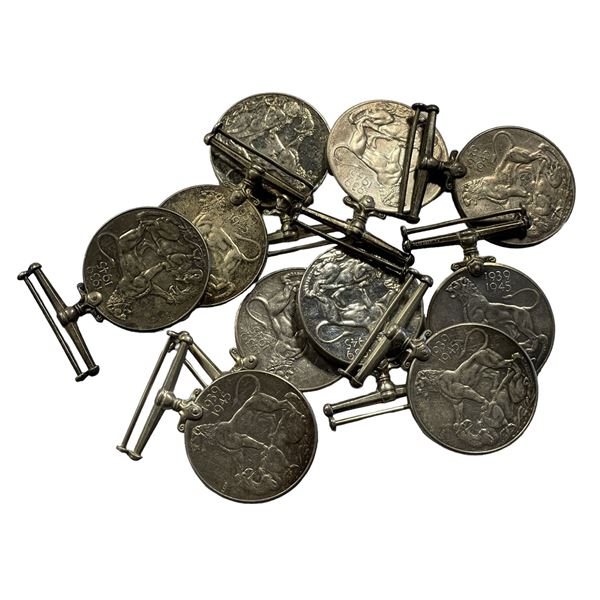 Lot of 10 Silver Canadian WW2 War Medals