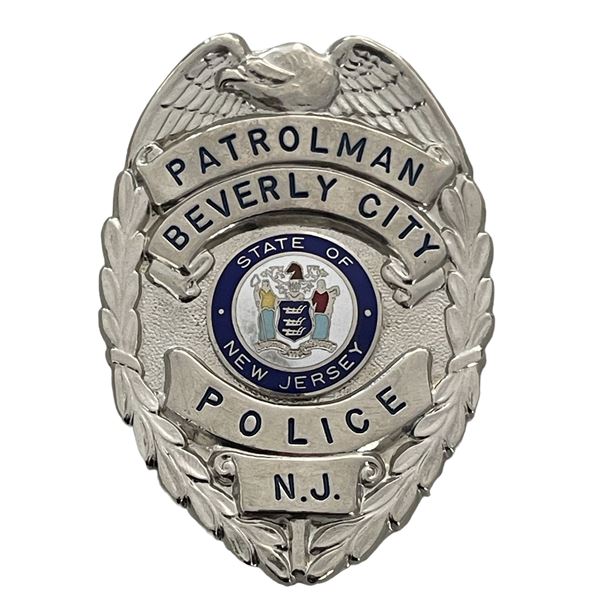 Beverly City New Jersey Police Badge