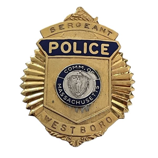Westboro Massachusetts Police Sergeant Badge