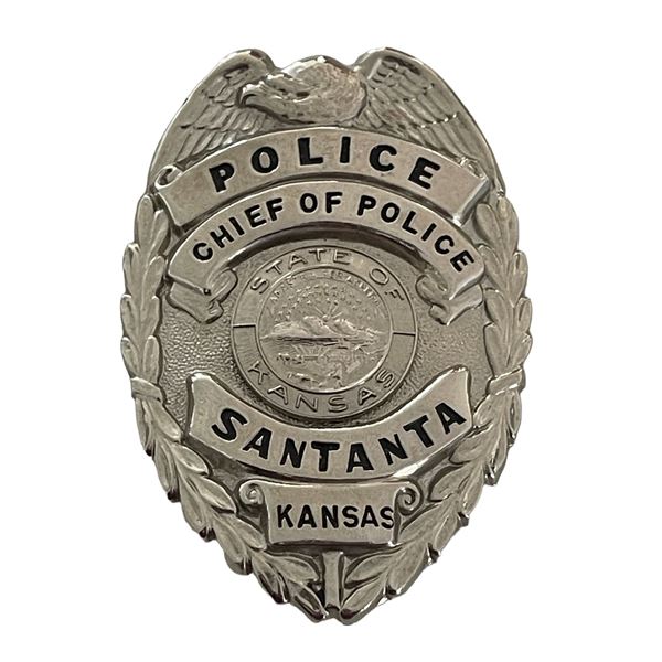 Santanta Kansas Police Chief Badge