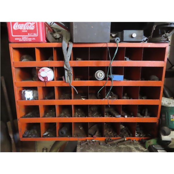 bolt bin with assorted hardware
