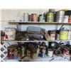 Image 2 : 3 shelves of assorted paints and hardware
