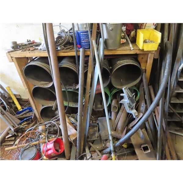 lot of assorted steel and hardware