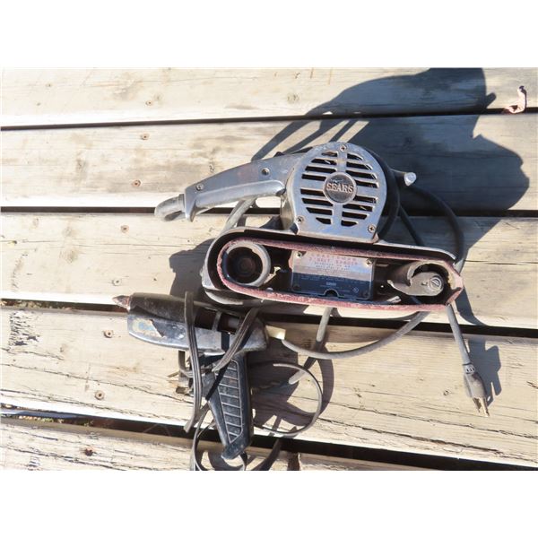 belt sander and electric glue gun
