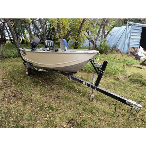 14ft Lowe Aluminum boat with trailer - no VIN