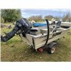 Image 3 : 14ft Lowe Aluminum boat with trailer - no VIN