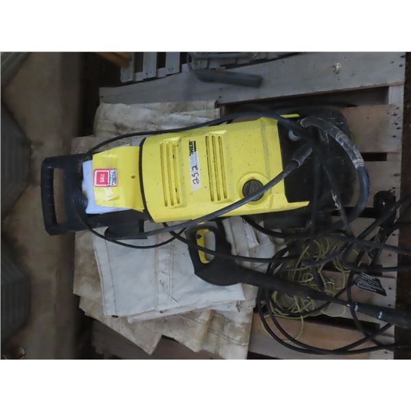 karcher pressure washer (untested) and 4 tarps
