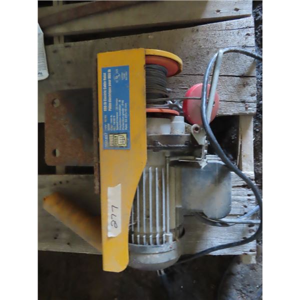 880lb electric cable hoist (untested)