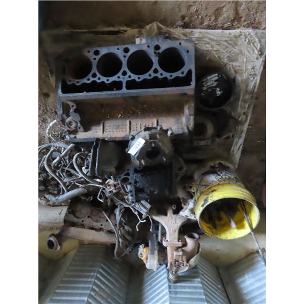 pallet of engine parts