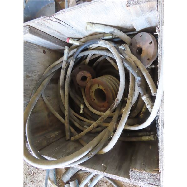 bucket of hydraulic hoses misc sizes lenghts