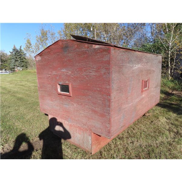 homemade truck box ice fishing shack