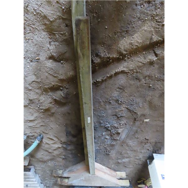 two 10.5 ft 4"x4" ties