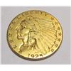 Image 1 : 1925 Weak D $2.5 Gold Indian VF- XF Grade