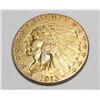 Image 1 : 1913 $2.5 Gold Indian XF Grade