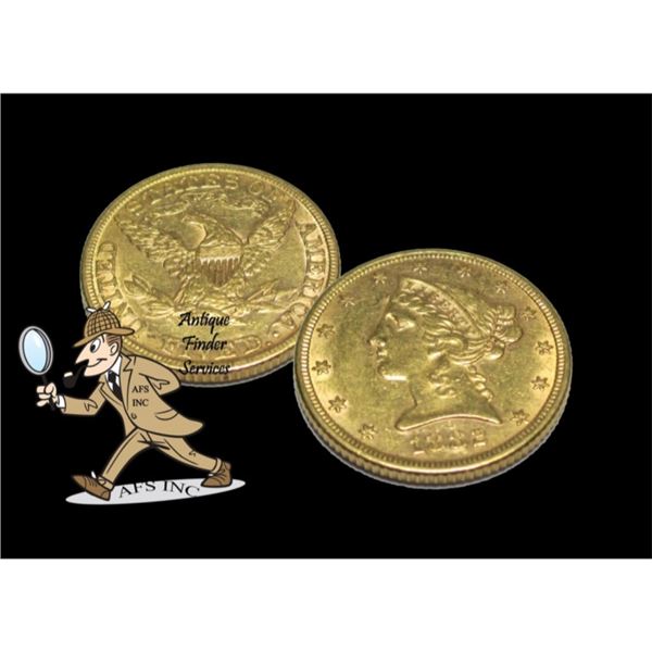 1882 p $5 Gold Liberty Half Eagle Coin