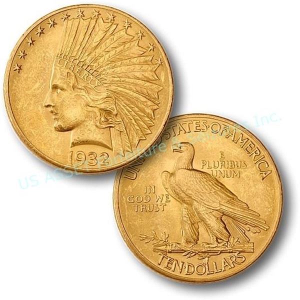 1932 $10 Gold Indian AU Grade