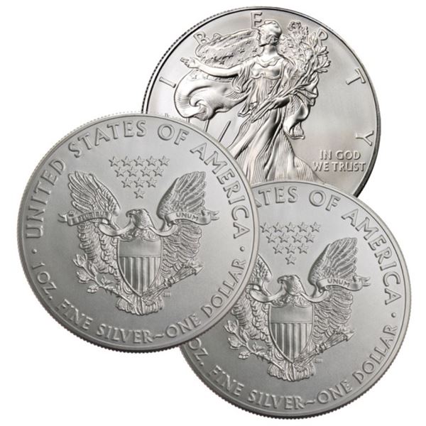 (3) US Silver Eagles Random Dates
