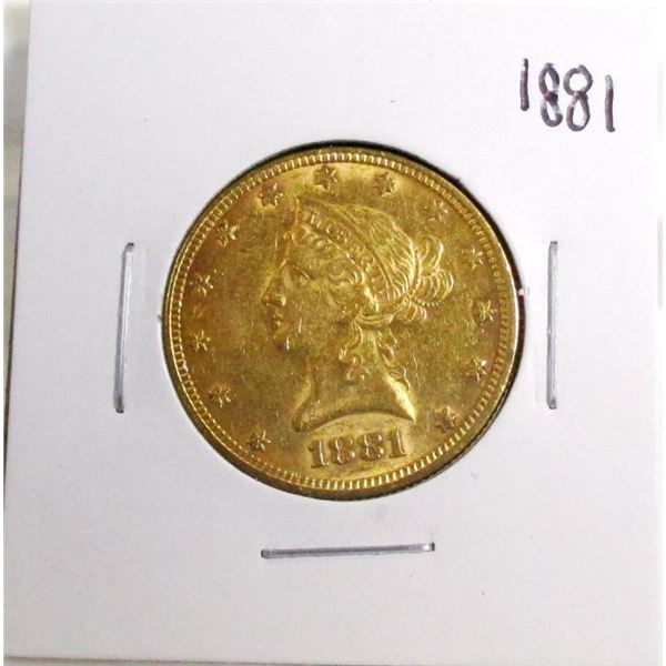1881 $ 10 Gold Liberty Eagle