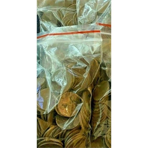 A Bag of (100 unsearched Lincoln Wheat Cents