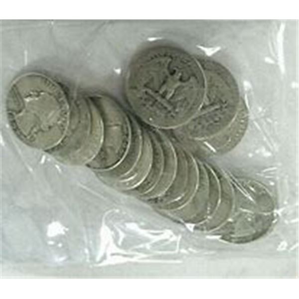 $5 Face Value Washington Quarters 90% Silver