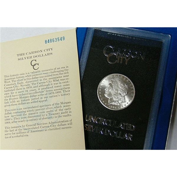 1884 Carson City GSA Morgan Dollar