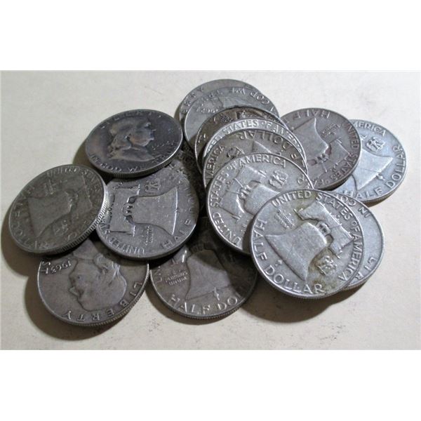 (20) Franklin Half Dollars Random Date & Grade
