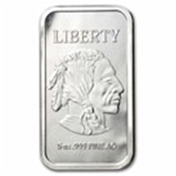 1 oz Silver Buffalo Design Bar