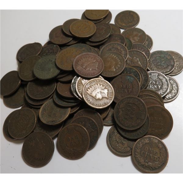 (100) Random Date/Grade Indian Head Cents