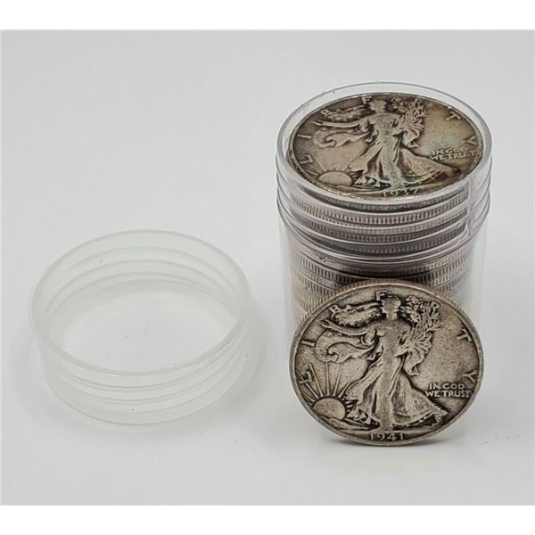 (20) Walking Liberty Half Dollars in Roll