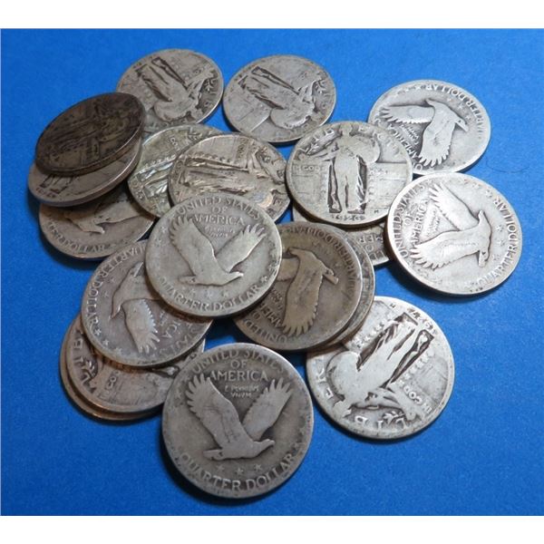 (20) Random Date Standing Liberty Quarters