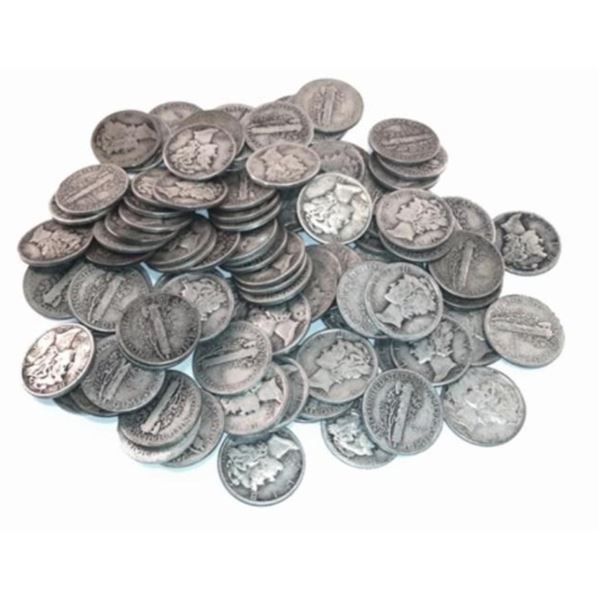 (80) Random Date & Grade Mercury Dimes