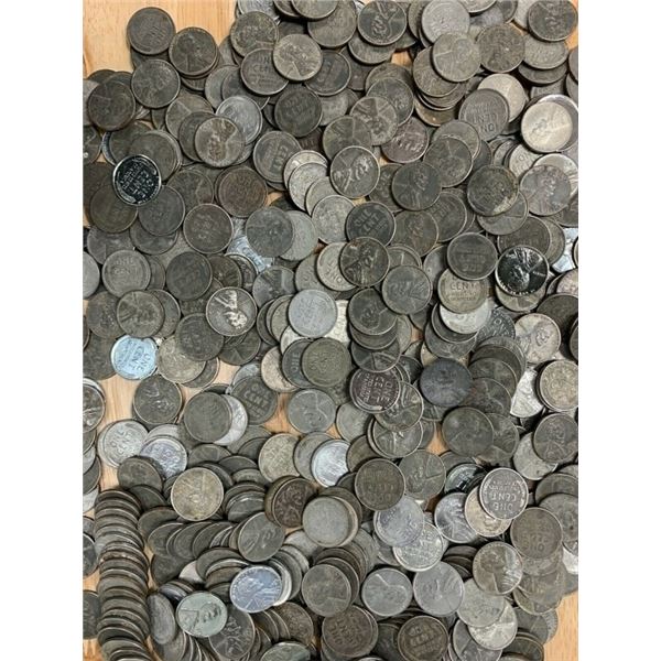 (140) WWII Steel Wheat Cents from Image