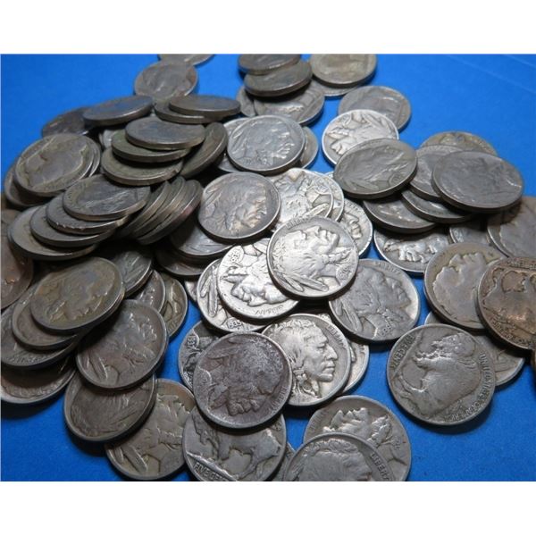 100 Readable Date Buffalo Nickels