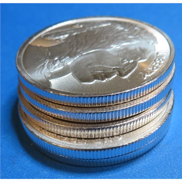 Lot of (5) 1 oz. Silver Random Design Rounds