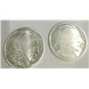 Image 1 : (2) 1 oz Silver Buffalo Design Rounds
