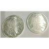 Image 1 : (2) 1 oz Silver Buffalo Design Rounds