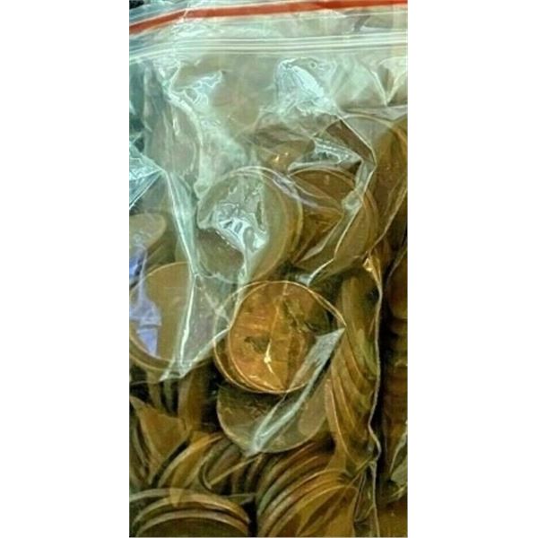 A Bag of (100 unsearched Lincoln Wheat Cents