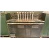 Image 1 : TRUE TBB-3 COMMERCIAL 2 DOOR BLACK UNDER COUNTER BACK BAR COOLER WITH 7 HEAD BAR TAP SYSTEM