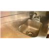 Image 2 : 3 TIER COMMERCIAL 68"L CURVED STAINLESS STEEL PREPARATION STATION WITH HAND WASH SINK