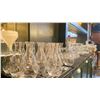 Image 1 : LARGE ASSORTMENT OF COMMERCIAL RESTAURANT GLASSWARE WITH UNDER MATS & DISH TRAY