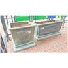 Image 2 : 22" SQUARE METAL COMMERCIAL OUTDOOR PLANTER & 39"L X 16" X 20"H RECTANGULAR METAL OUTDOOR PLANTER