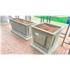 Image 2 : 22" SQUARE METAL COMMERCIAL OUTDOOR PLANTER & 39"L X 16" X 20"H RECTANGULAR METAL OUTDOOR PLANTER