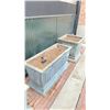 Image 2 : 22" SQUARE METAL COMMERCIAL OUTDOOR PLANTER & 39"L X 16" X 20"H RECTANGULAR METAL OUTDOOR PLANTER
