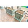 Image 2 : 22" SQUARE METAL COMMERCIAL OUTDOOR PLANTER & 39"L X 16" X 20"H RECTANGULAR METAL OUTDOOR PLANTER