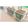 Image 2 : 22" SQUARE METAL COMMERCIAL OUTDOOR PLANTER & 39"L X 16" X 20"H RECTANGULAR METAL OUTDOOR PLANTER