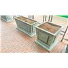 Image 2 : 22" SQUARE METAL COMMERCIAL OUTDOOR PLANTER & 39"L X 16" X 20"H RECTANGULAR METAL OUTDOOR PLANTER