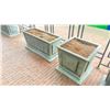 Image 2 : 22" SQUARE METAL COMMERCIAL OUTDOOR PLANTER & 39"L X 16" X 20"H RECTANGULAR METAL OUTDOOR PLANTER