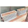 Image 1 : PAIR OF 39"L X 16" X 20"H RECTANGULAR METAL OUTDOOR PLANTERS